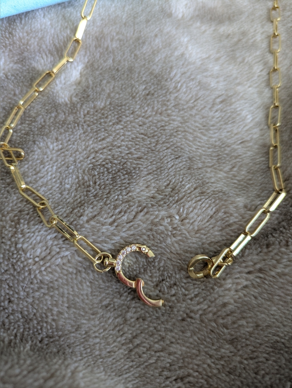 πmint&lily Pave Mint Paperclip Necklace - Picture 4 of 5